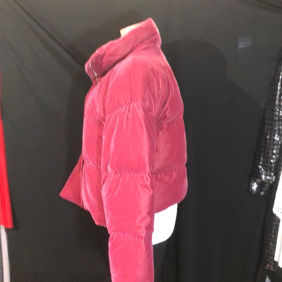 NWT JUICY COUTURE Red Velvet Puffer Coat Jacket - Picture 4 of 6